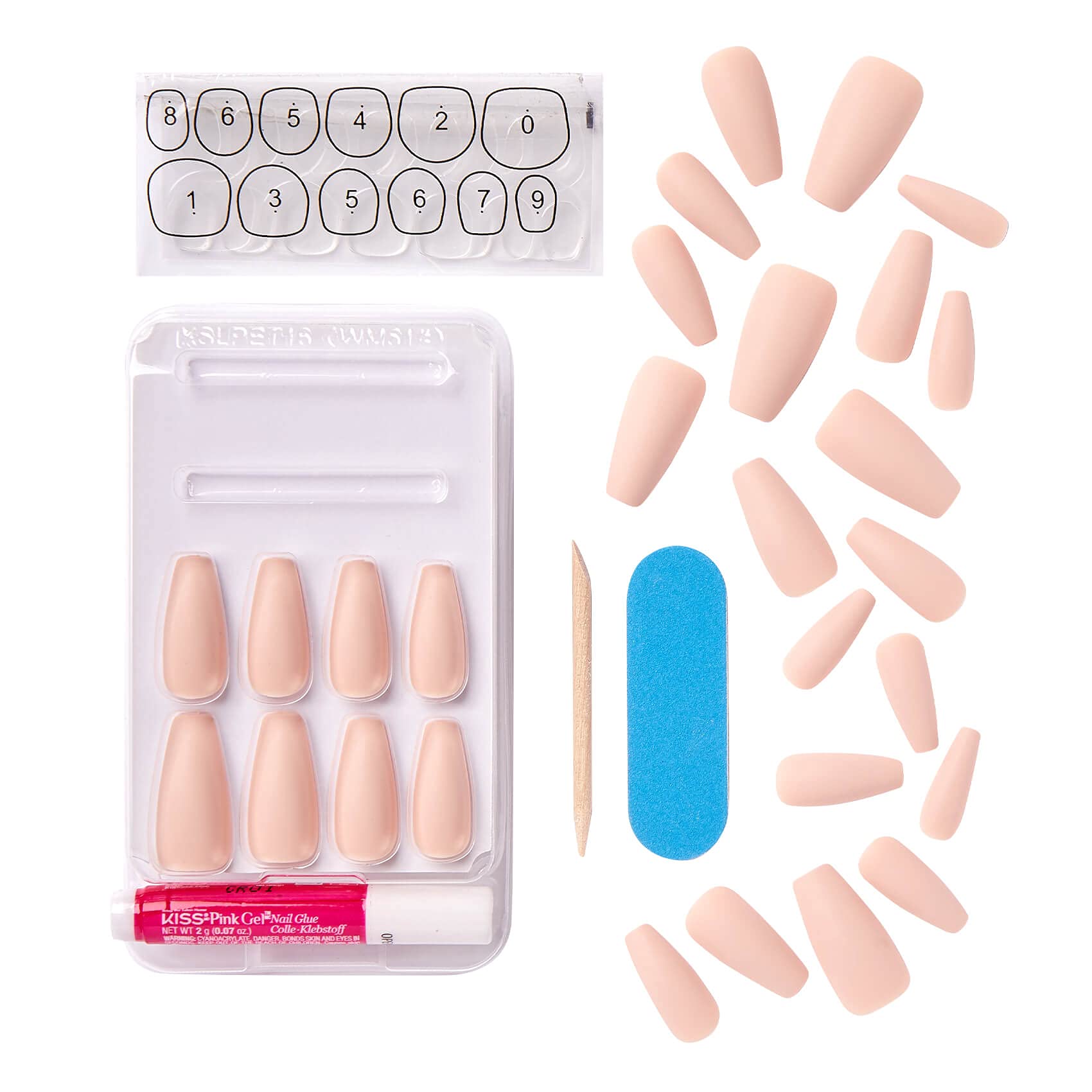 KISS GEL FANTASY SCULPTED NAILS (4 THE CAUSE - KGFS01) PACK OF 1